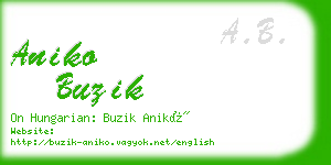 aniko buzik business card